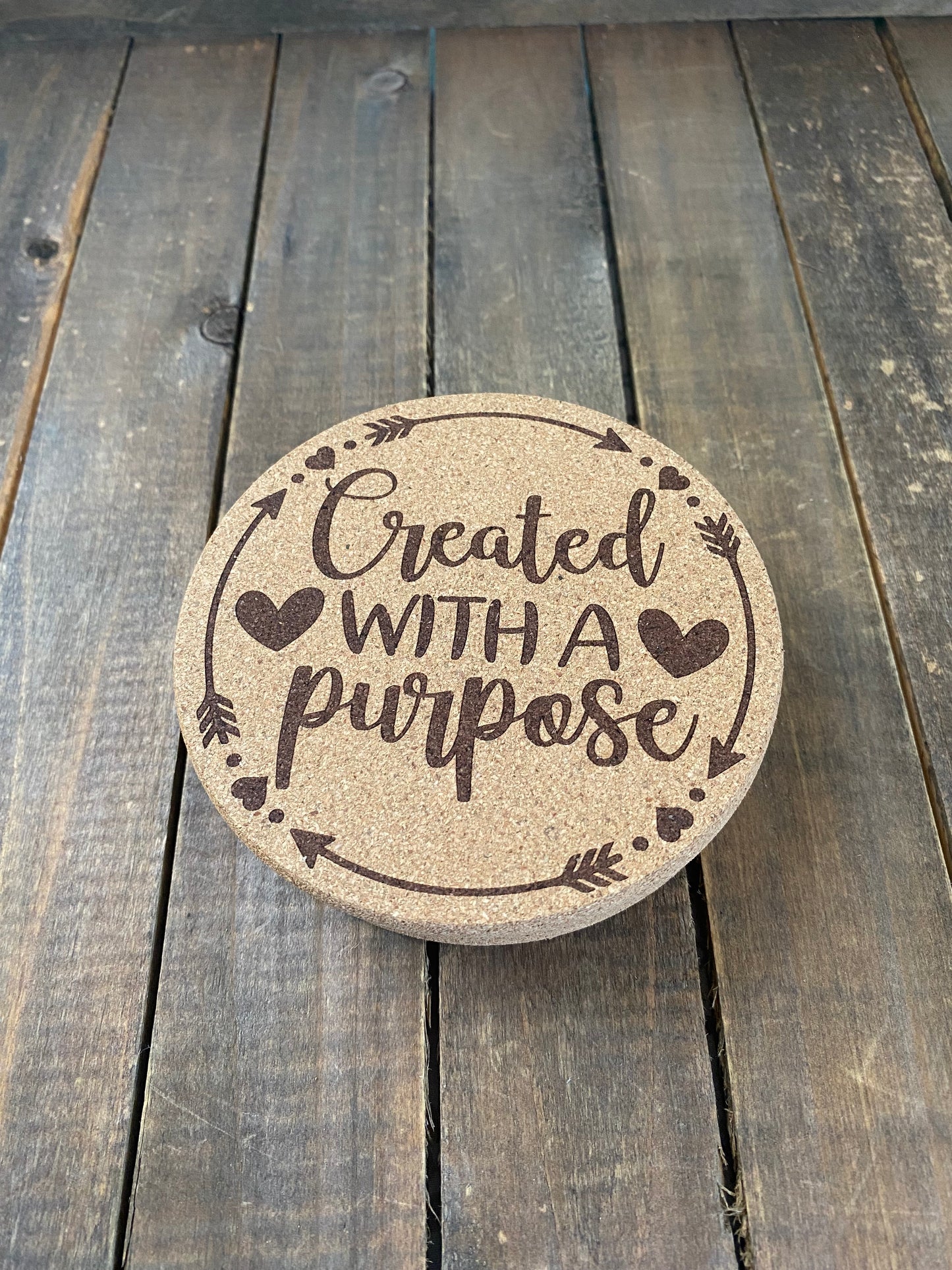 Set of 4 Drink Coasters- Created with a Purpose