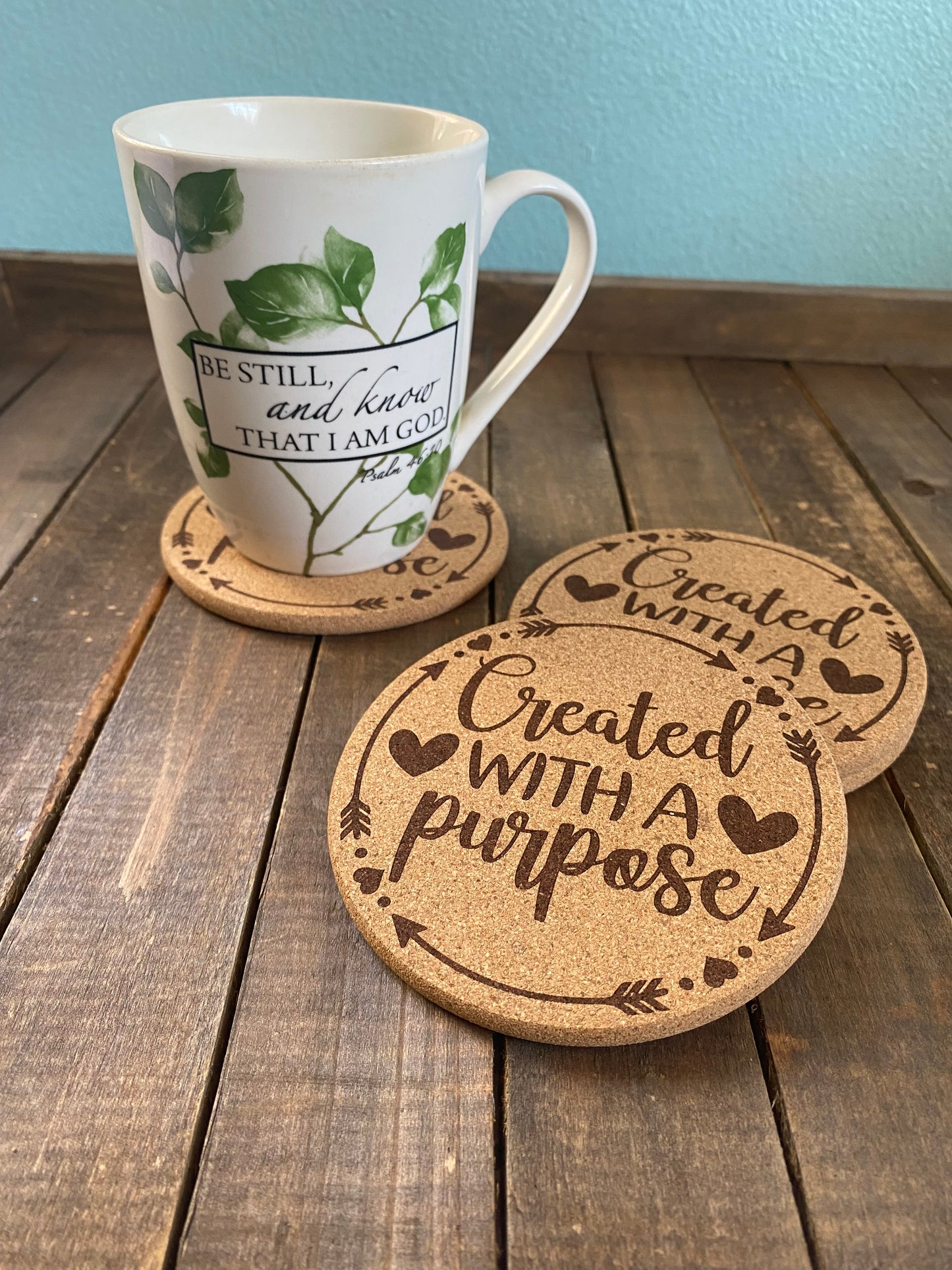 Set of 4 Drink Coasters- Created with a Purpose