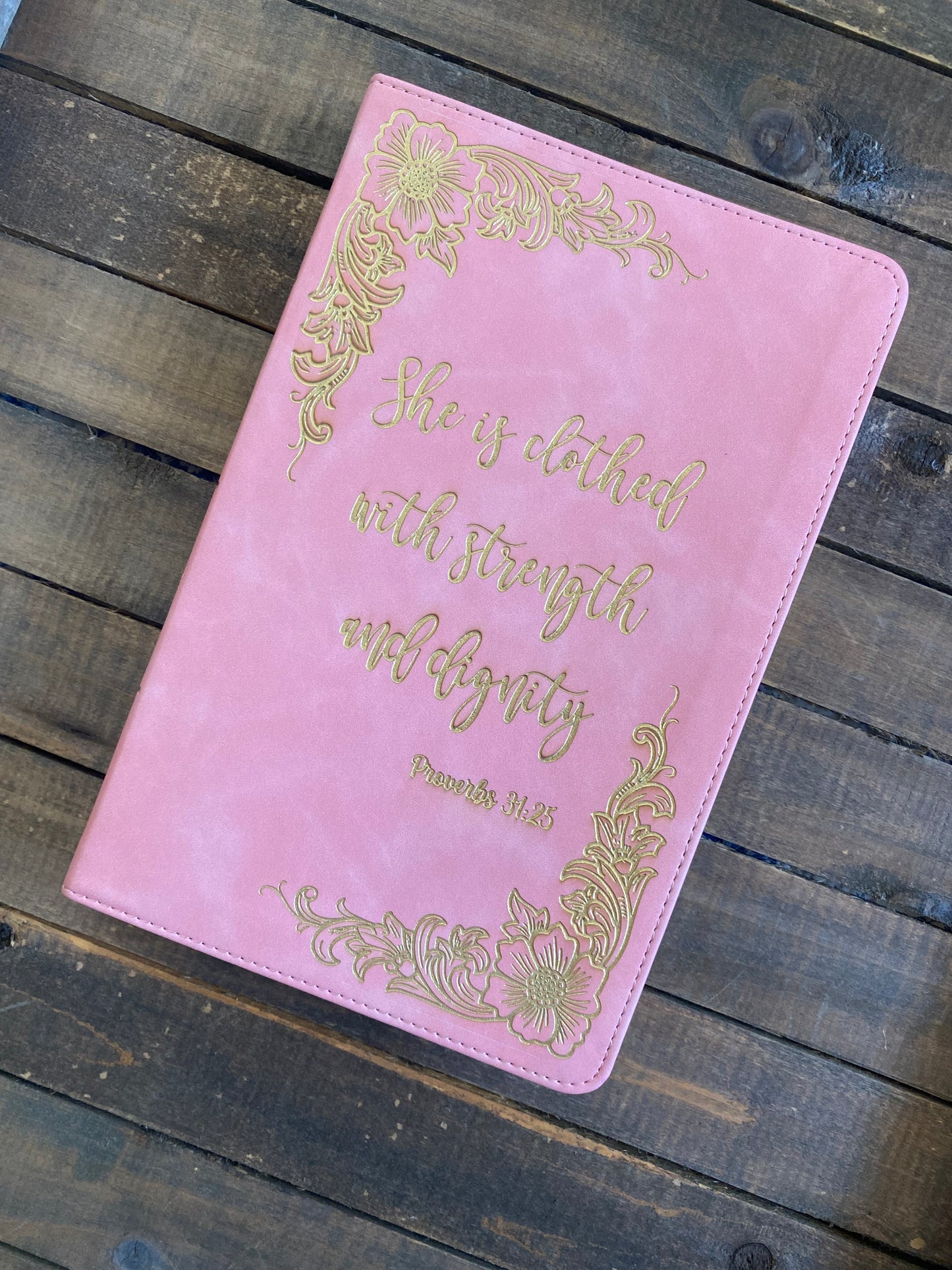 She is clothed with strength - Rose CSB Thinline Bible