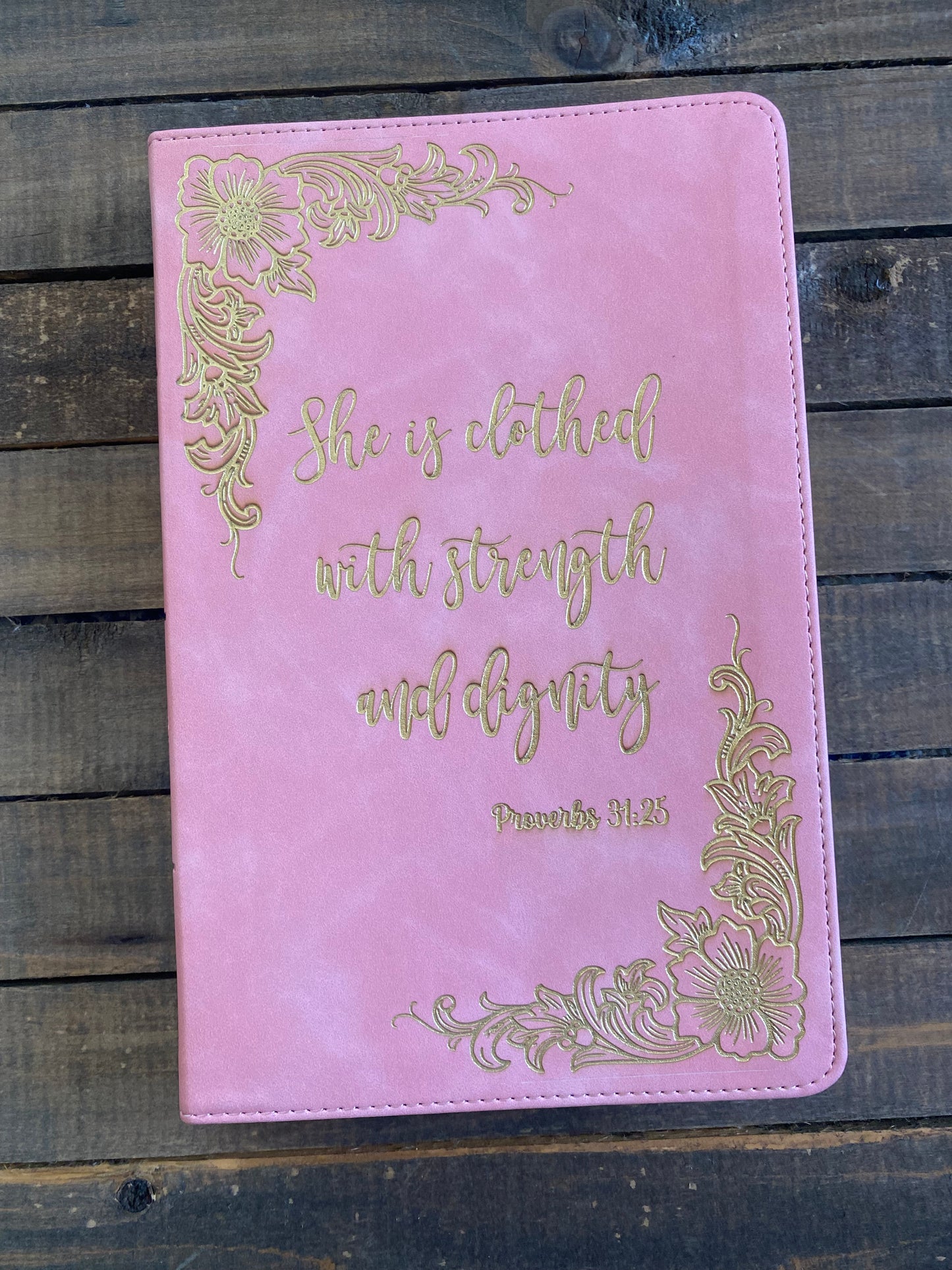 She is clothed with strength - Rose CSB Thinline Bible