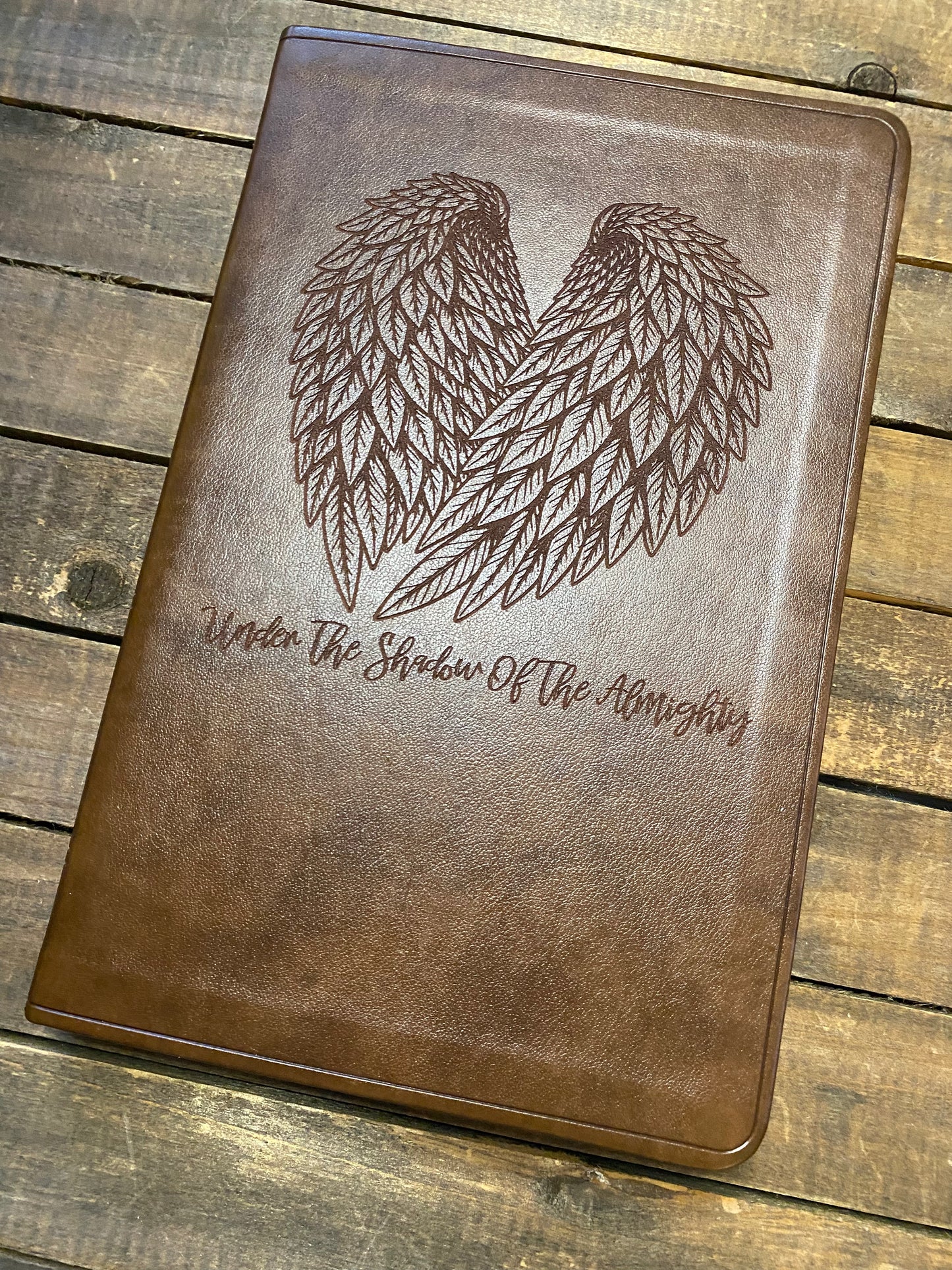 Under the Shadow of the Almighty Engraved Bible