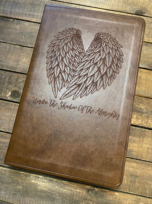 Under the Shadow of the Almighty Engraved Bible